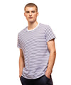 Heather Grey/White - Unisex striped T T-Shirts SF Must Haves, Raladeal - Recently Added, Rebrandable, T-Shirts & Vests Schoolwear Centres