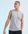 High neck slash armhole vest