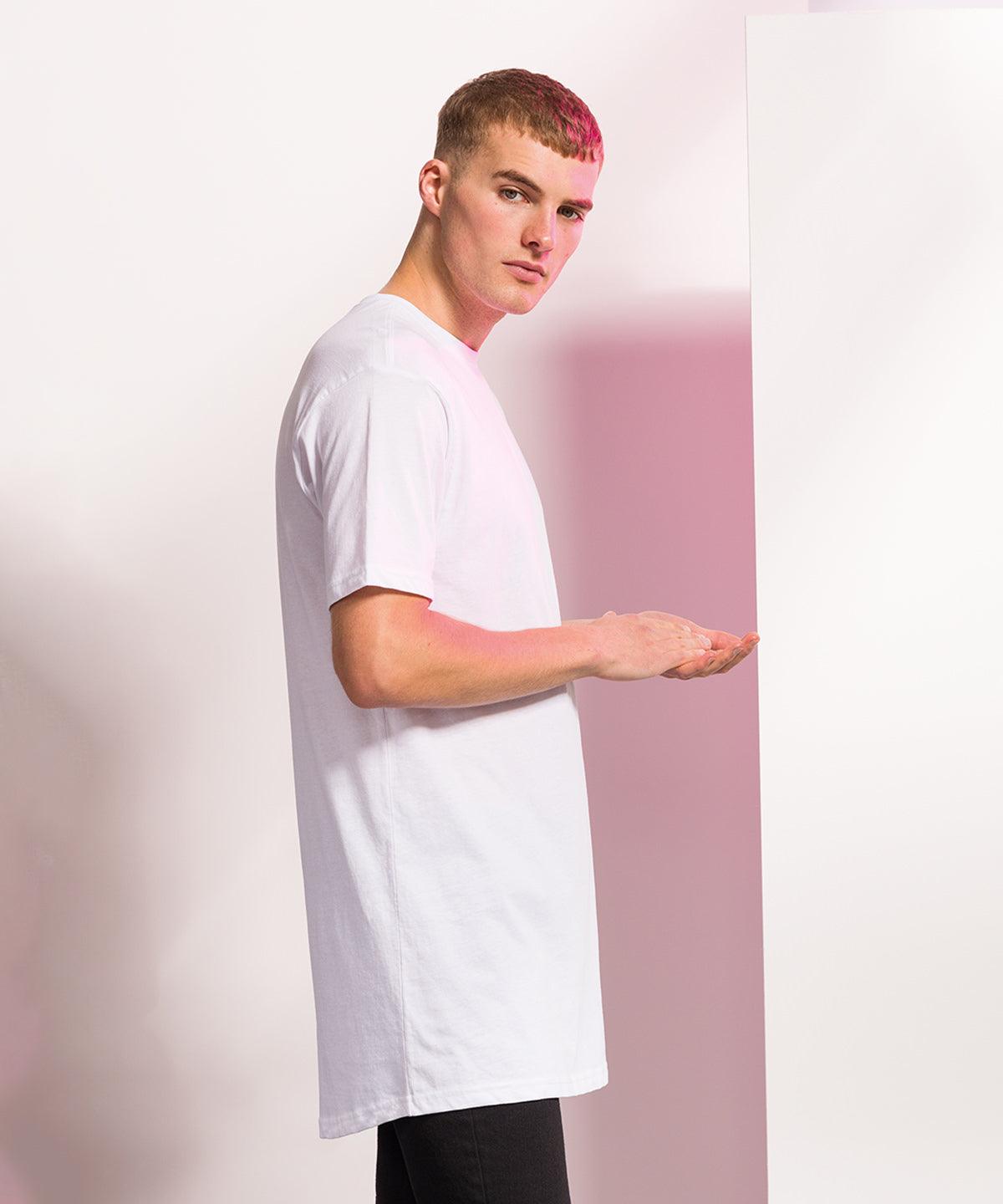 Black - Longline t-shirt with dipped hem T-Shirts SF Longer Length, Oversized, Rebrandable, T-Shirts & Vests Schoolwear Centres