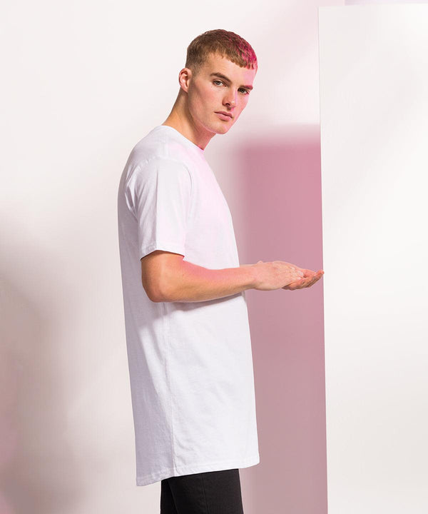 Heather Charcoal - Longline t-shirt with dipped hem T-Shirts SF Longer Length, Oversized, Rebrandable, T-Shirts & Vests Schoolwear Centres