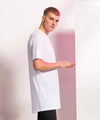 White - Longline t-shirt with dipped hem T-Shirts SF Longer Length, Oversized, Rebrandable, T-Shirts & Vests Schoolwear Centres