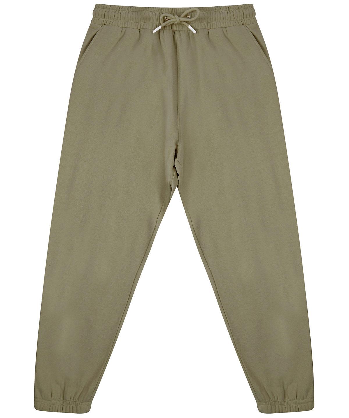 Khaki - Unisex sustainable fashion cuffed joggers Sweatpants SF Home Comforts, Joggers, New Styles For 2022, Next Gen, Organic & Conscious Schoolwear Centres