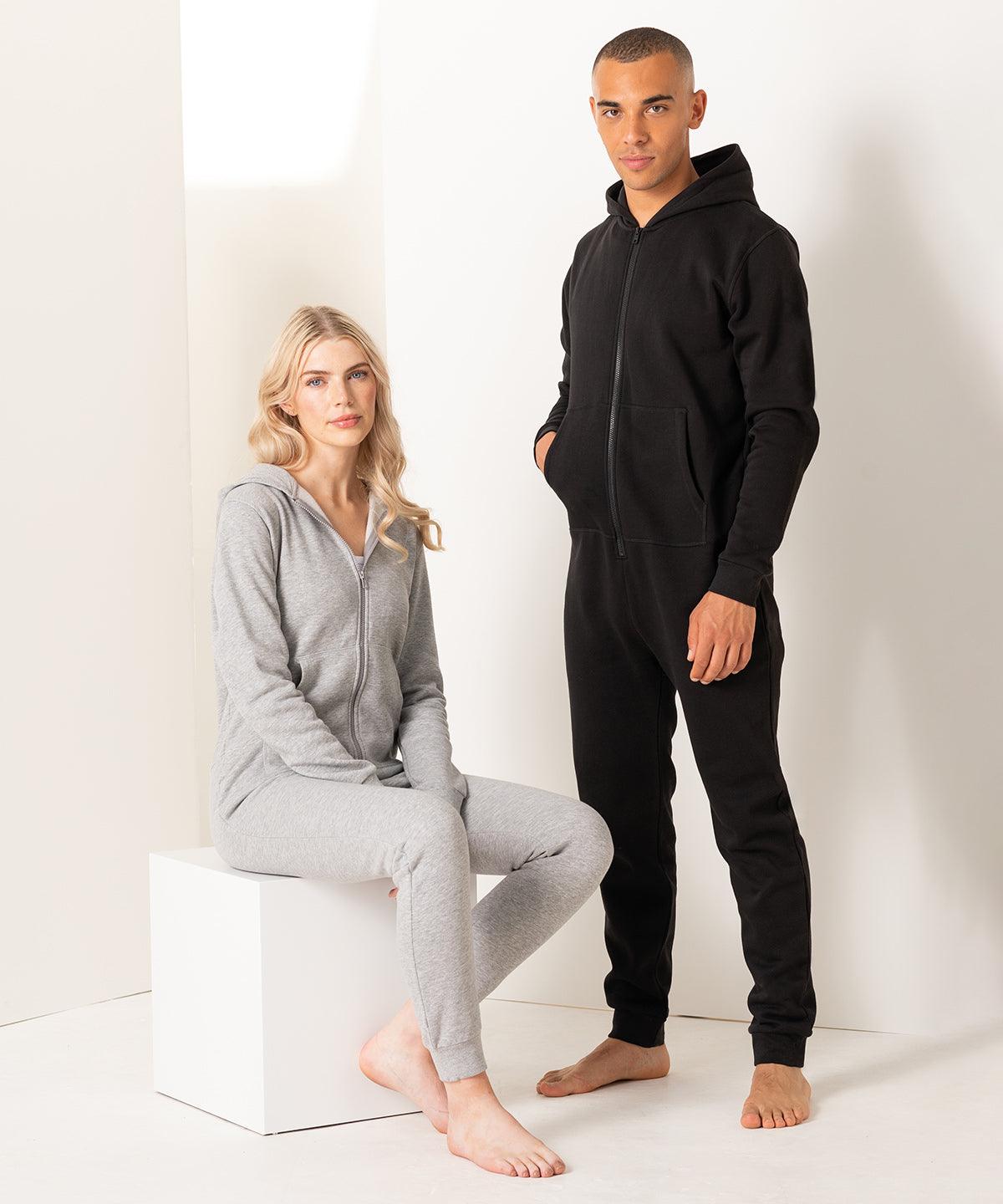 Black - Unisex all-in-one Onesies SF Lounge & Underwear, Lounge Sets, Rebrandable, Winter Essentials Schoolwear Centres