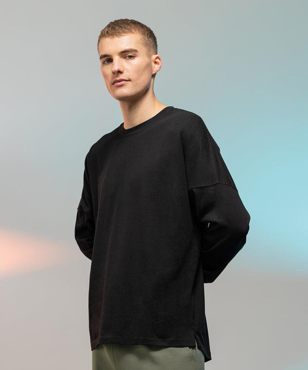 Black - Unisex drop shoulder slogan top T-Shirts SF Athleisurewear, Luxe Streetwear, Must Haves, Oversized, T-Shirts & Vests Schoolwear Centres