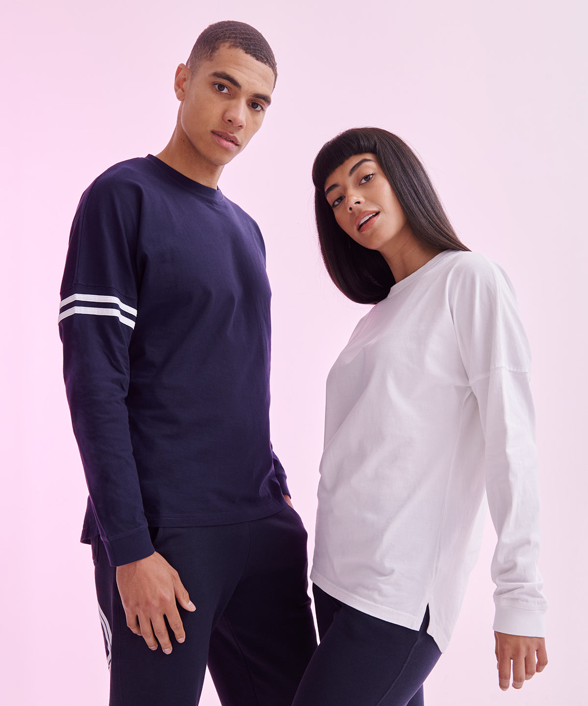 Unisex drop shoulder slogan top