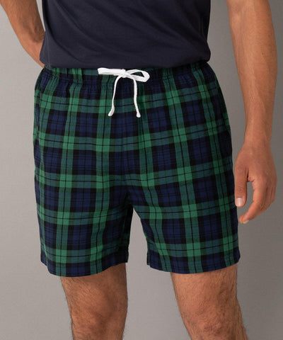 Navy/Green Check - Tartan lounge shorts Shorts SF Directory, Lounge & Underwear, Lounge Sets, Rebrandable, Trousers & Shorts Schoolwear Centres