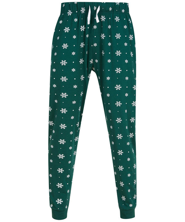 Bottle/White Snowflakes - Lounge pants Loungewear Bottoms SF Joggers, Lounge & Underwear, New in, Trousers & Shorts Schoolwear Centres