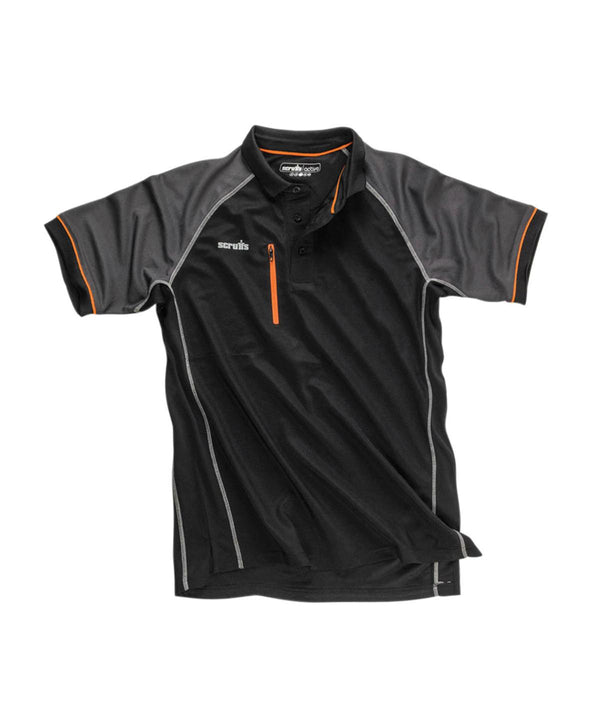 Black - Trade active polo Polos Scruffs New Styles for 2023, Polos & Casual, Workwear Schoolwear Centres