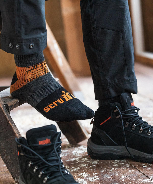 Black - Trade socks (3-pack) Socks Scruffs New Styles for 2023, Workwear Schoolwear Centres