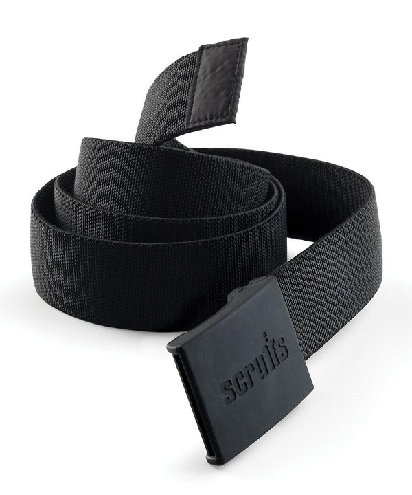 Black - Trade stretch belt Belts Scruffs Gifting & Accessories, New Styles for 2023, Workwear Schoolwear Centres