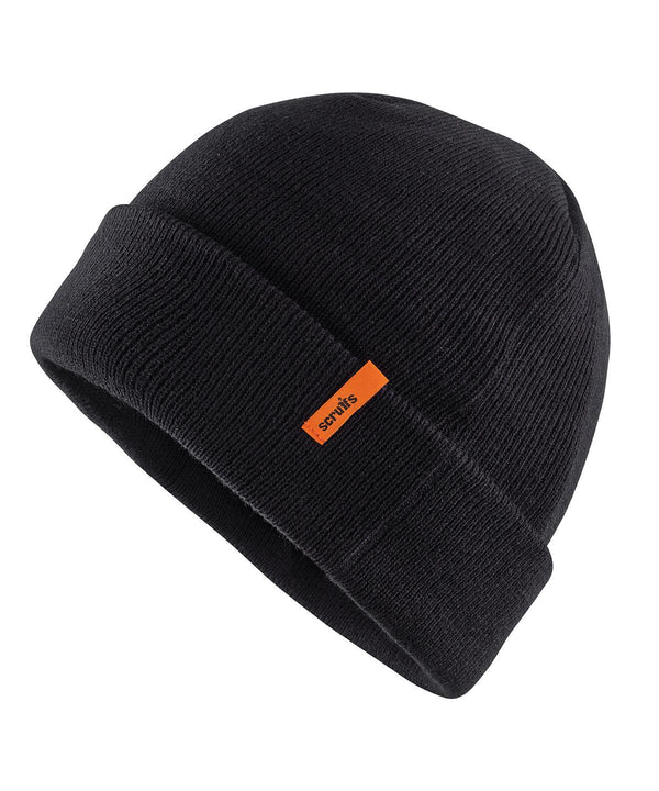 Black - Thinsulate beanie Hats Scruffs Headwear, New Styles for 2023, Workwear Schoolwear Centres