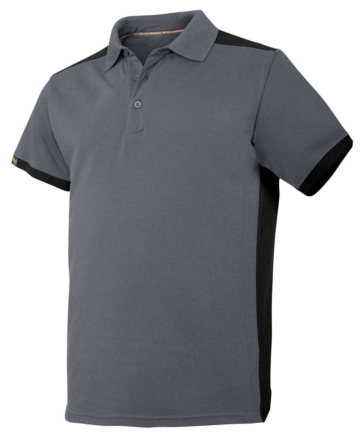Steel Grey/Black - AllroundWork polo shirt (2715) Polos Snickers Exclusives, Must Haves, Polos & Casual, Safe to wash at 60 degrees, Workwear Schoolwear Centres