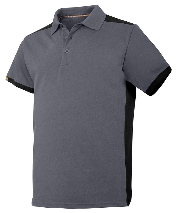 Black/Steel Grey - AllroundWork polo shirt (2715) Polos Snickers Exclusives, Must Haves, Polos & Casual, Safe to wash at 60 degrees, Workwear Schoolwear Centres
