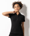Black - Women's short sleeve stretch polo Polos SF Polos & Casual, Raladeal - Recently Added, Rebrandable, Sale, Women's Fashion Schoolwear Centres