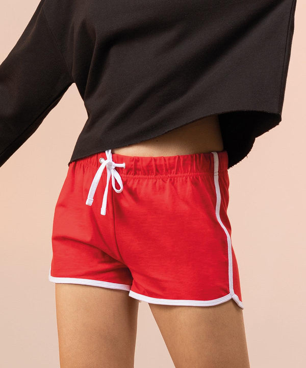 Burgundy/White - Women's retro shorts Shorts SF Joggers, Must Haves, Women's Fashion Schoolwear Centres