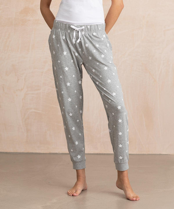 Heather Grey/White Stars - Women's cuffed lounge pants Loungewear Bottoms SF Home Comforts, Lounge & Underwear, Lounge Sets, New For 2021, New Styles For 2021 Schoolwear Centres