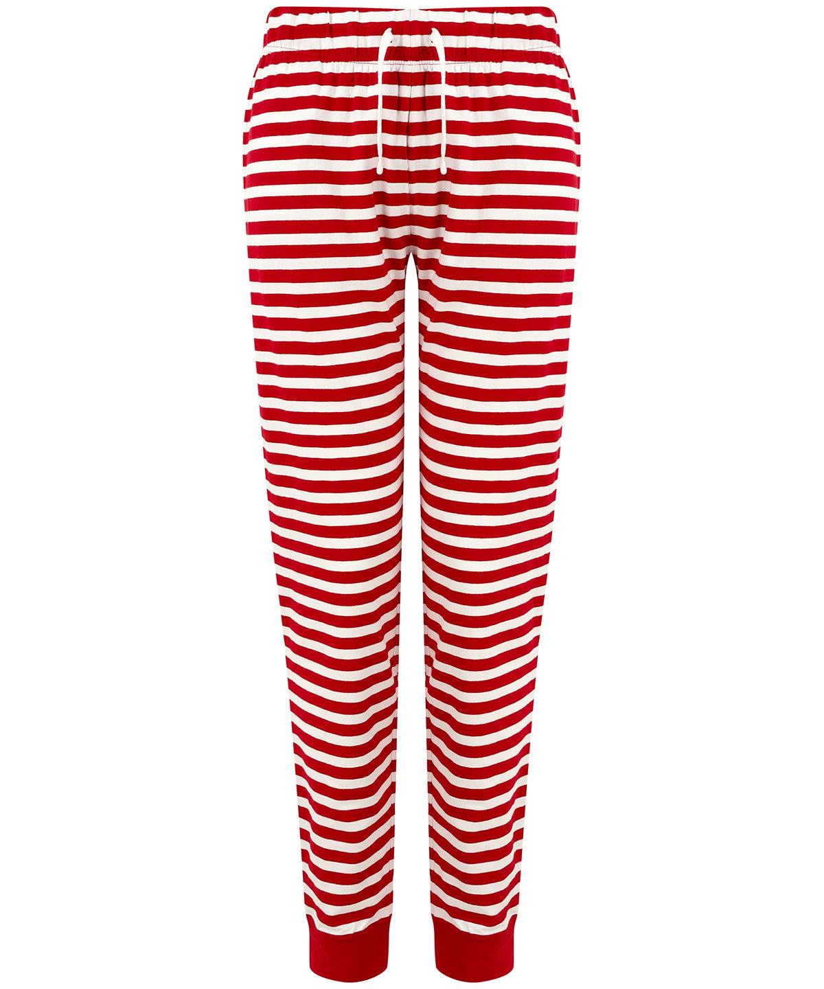 Red/White Stripes - Women's cuffed lounge pants Loungewear Bottoms SF Home Comforts, Lounge & Underwear, Lounge Sets, New For 2021, New Styles For 2021 Schoolwear Centres