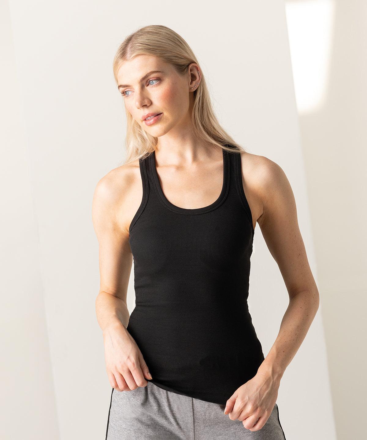 Black - Stretch racerback tank Vests SF T-Shirts & Vests, Women's Fashion Schoolwear Centres