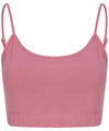 Dusky Pink - Women's sustainable fashion cropped cami top with adjustable straps T-Shirts SF Cropped, Festival, New Styles For 2022, Organic & Conscious, T-Shirts & Vests, Women's Fashion Schoolwear Centres