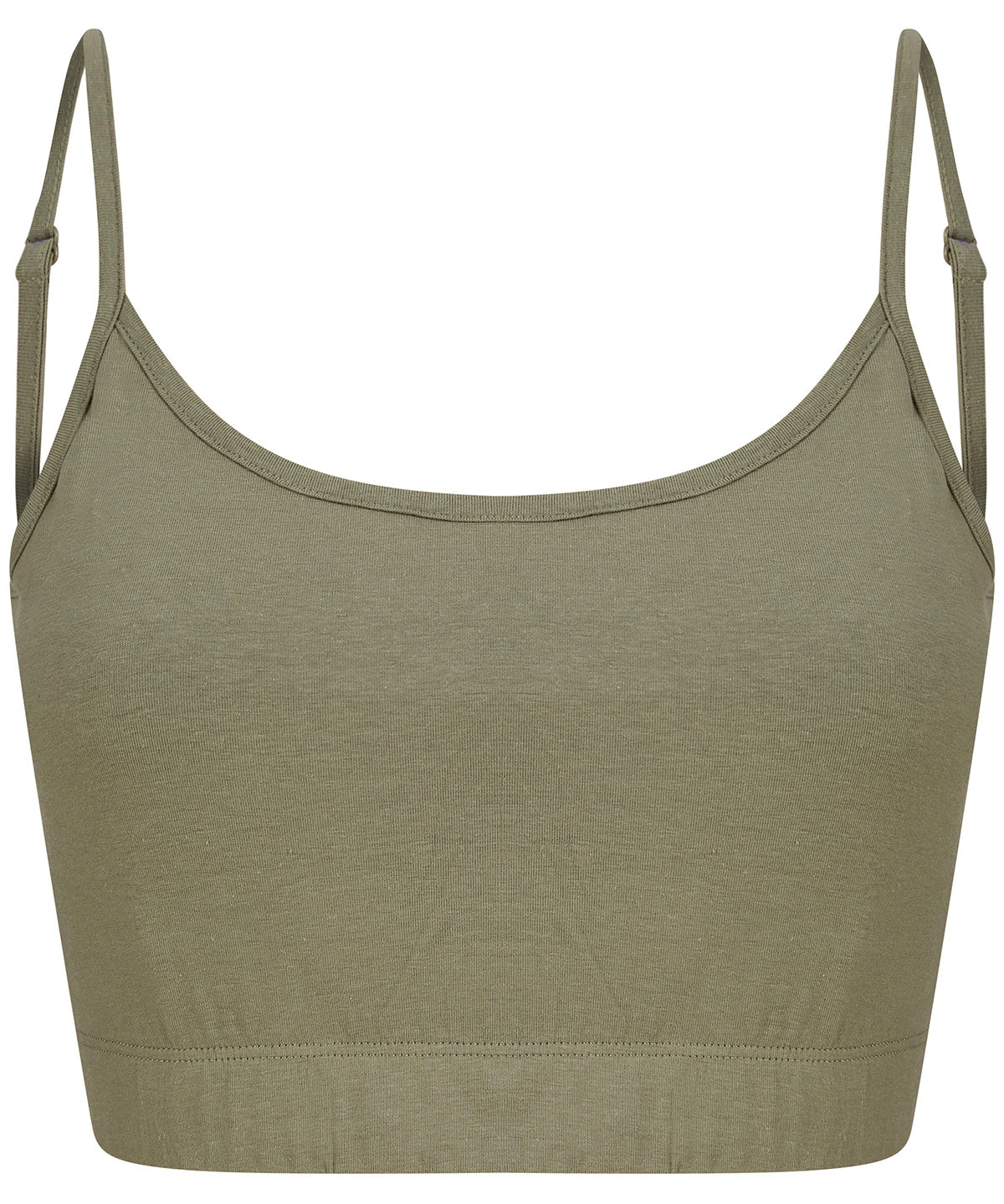 Women's sustainable fashion cropped cami top with adjustable straps