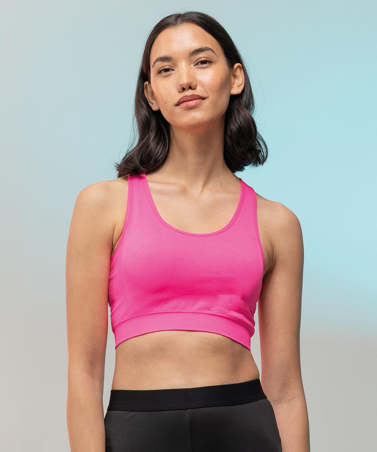 Neon Pink - Women's workout cropped top Vests SF Athleisurewear, Back to the Gym, Cropped, Hyperbrights and Neons, Raladeal - Recently Added, Rebrandable, Sports & Leisure, Women's Fashion Schoolwear Centres