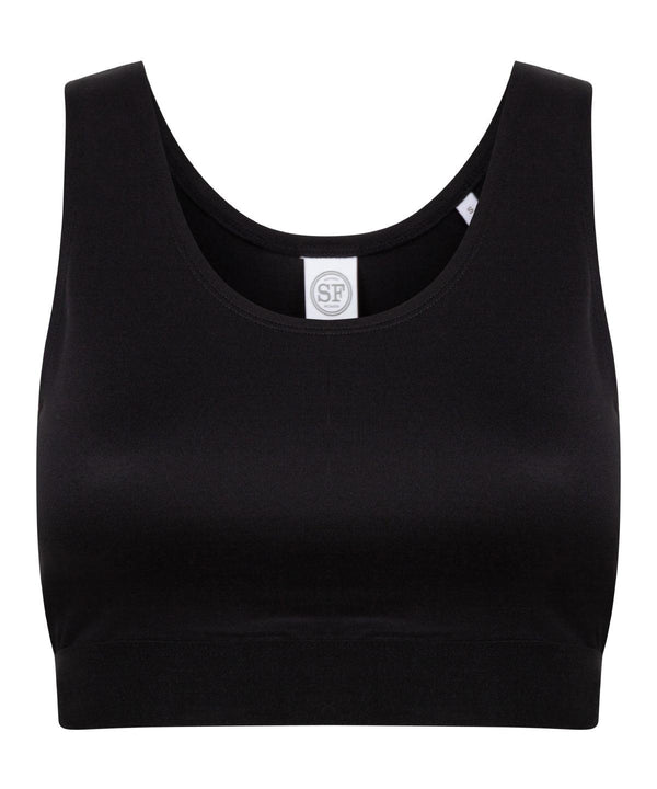 Black/Black - Women's fashion crop top Vests SF Athleisurewear, Must Haves, Rebrandable, Sublimation, T-Shirts & Vests, Women's Fashion Schoolwear Centres