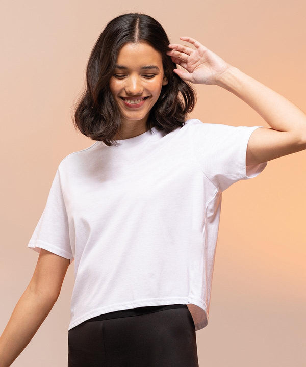 White - Women's cropped boxy T T-Shirts SF Cropped, Rebrandable, T-Shirts & Vests Schoolwear Centres