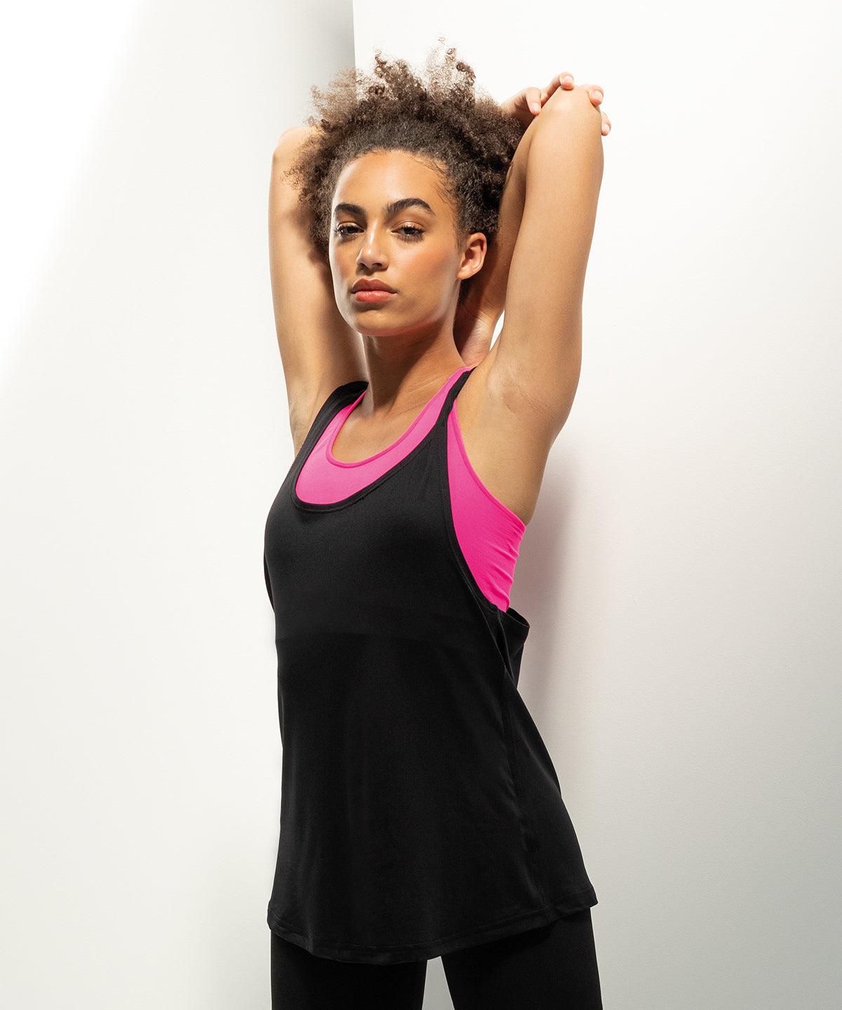 Neon Pink - Women's fashion workout vest Vests SF Back to the Gym, Hyperbrights and Neons, Raladeal - Recently Added, Rebrandable, Sports & Leisure, T-Shirts & Vests, Women's Fashion Schoolwear Centres