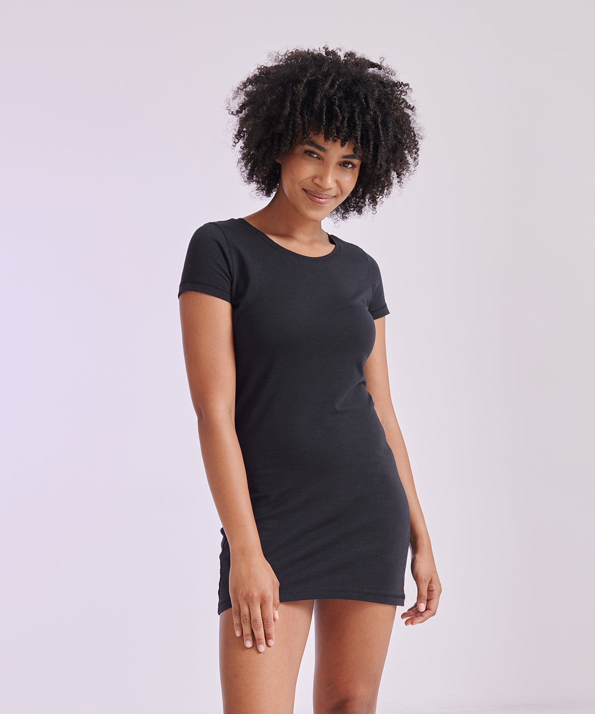 Plain black t shirt dress online