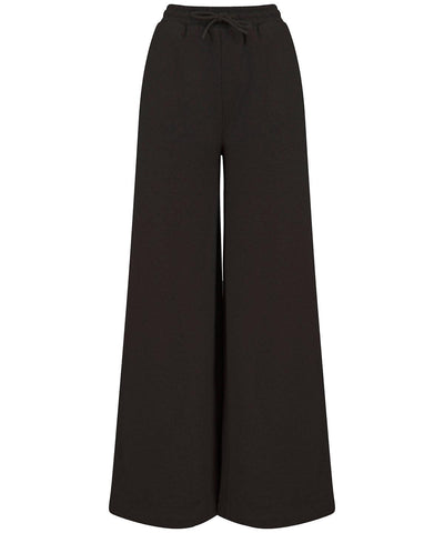 Black - Women's sustainable fashion wide leg joggers Sweatpants SF Home Comforts, Joggers, New Styles For 2022, Organic & Conscious Schoolwear Centres