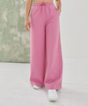 Women's sustainable fashion wide leg joggers