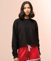 Black - Women's cropped slounge sweat Sweatshirts SF Back to the Gym, Cropped, Rebrandable, Sweatshirts, Women's Fashion Schoolwear Centres