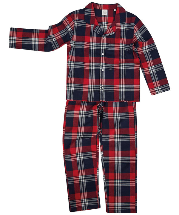 Red/Navy Check - Kids tartan lounge set Pyjamas SF Minni Lounge & Underwear, Lounge Sets, New For 2021, New In Autumn Winter, New In Mid Year, Trending Loungewear Schoolwear Centres