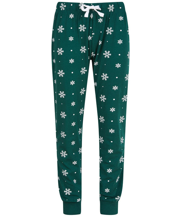 Bottle/White Snowflakes - Kids cuffed lounge pants Loungewear Bottoms SF Minni Home Comforts, Junior, Lounge & Underwear, Lounge Sets, New For 2021, New Styles For 2021 Schoolwear Centres