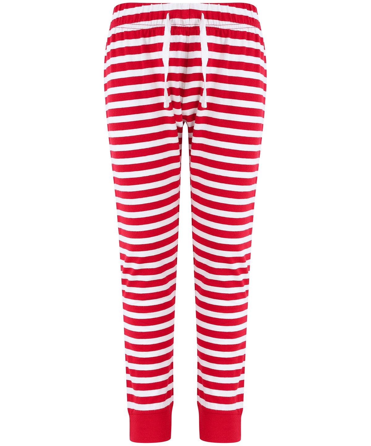 Red/White Stripes - Kids cuffed lounge pants Loungewear Bottoms SF Minni Home Comforts, Junior, Lounge & Underwear, Lounge Sets, New For 2021, New Styles For 2021 Schoolwear Centres