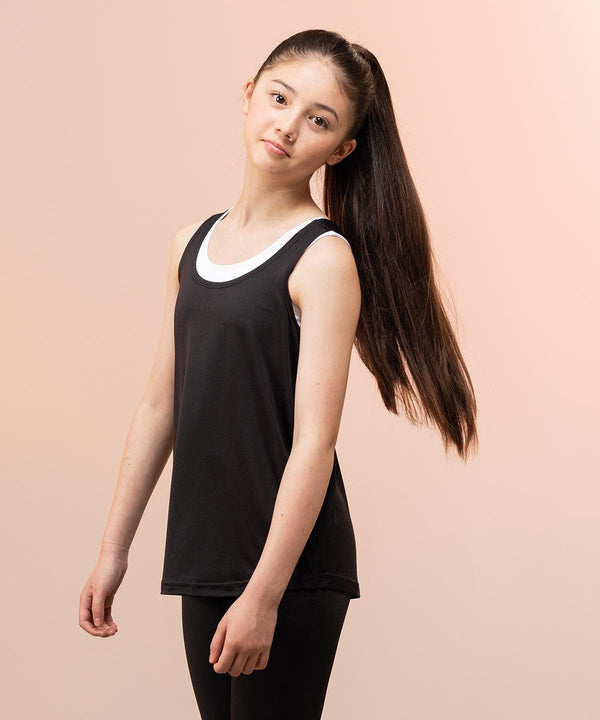 Black - Kids fashion workout vest Vests SF Minni Hyperbrights and Neons, Junior, Raladeal - Recently Added, T-Shirts & Vests Schoolwear Centres