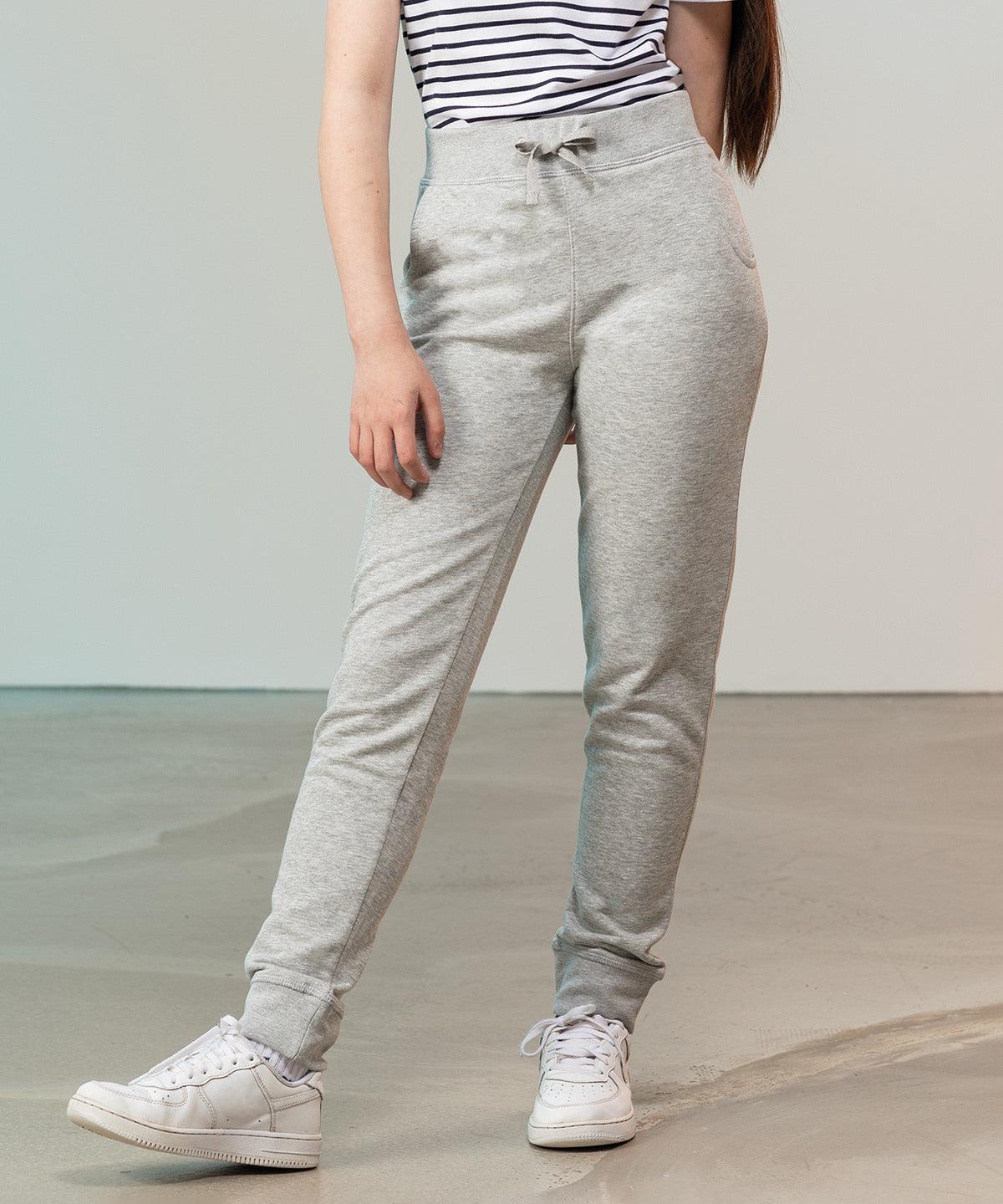 Heather Grey - Kids slim cuffed jogger Sweatpants SF Minni Junior Schoolwear Centres