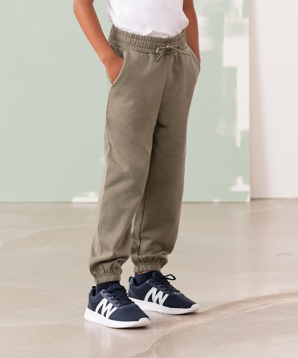 Heather Grey - Kids sustainable fashion cuffed joggers Sweatpants SF Minni New Styles for 2023, Organic & Conscious, Rebrandable Schoolwear Centres