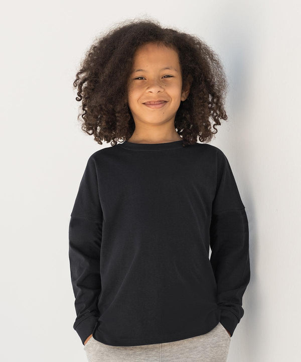 Black - Kids drop shoulder slogan top T-Shirts SF Minni Athleisurewear, Junior, Raladeal - Recently Added, Rebrandable, T-Shirts & Vests Schoolwear Centres