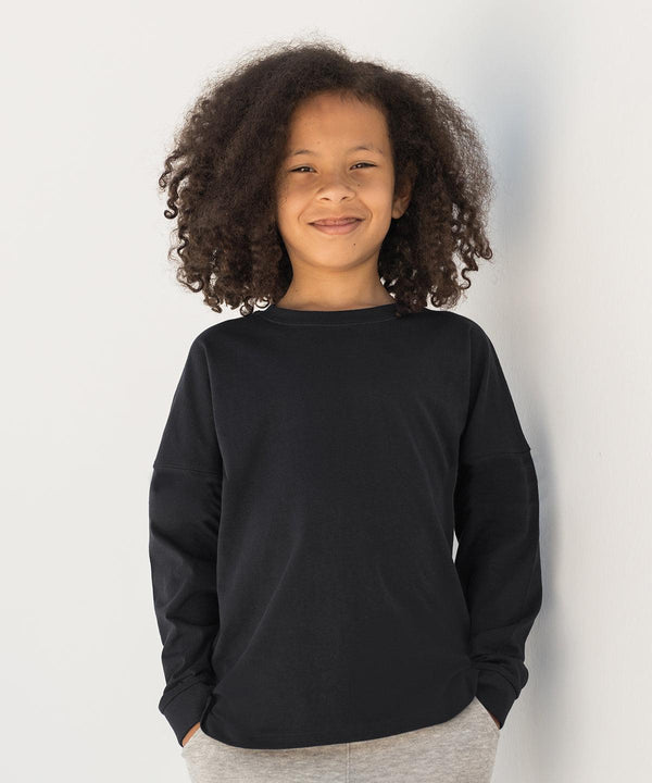 Oxford Navy/White Stripes - Kids drop shoulder slogan top T-Shirts SF Minni Athleisurewear, Junior, Raladeal - Recently Added, Rebrandable, T-Shirts & Vests Schoolwear Centres