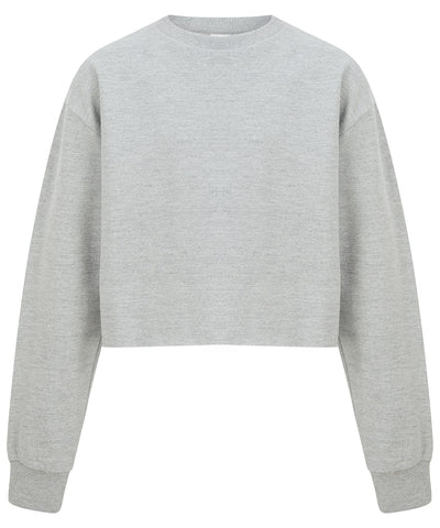 Heather Grey - Kids cropped slounge sweat Sweatshirts SF Minni Junior, Lounge & Underwear, Lounge Sets, New For 2021, New Styles For 2021, Sweatshirts Schoolwear Centres