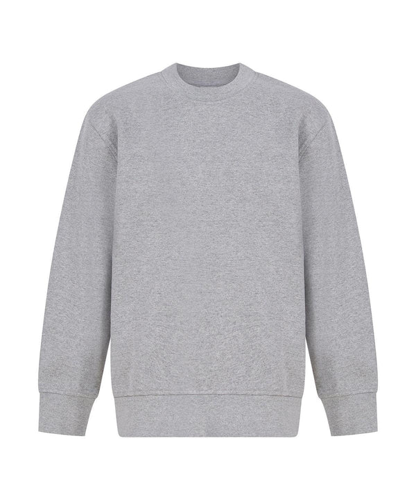 Heather Grey - Kids sustainable fashion curved hem sweatshirt Sweatshirts SF Minni New Styles for 2023, Organic & Conscious, Rebrandable, Sweatshirts Schoolwear Centres