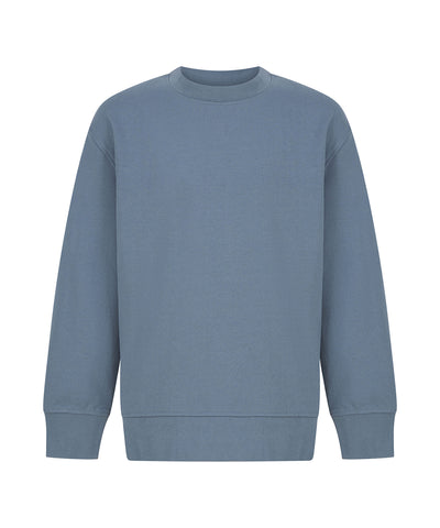 Kids sustainable fashion curved hem sweatshirt