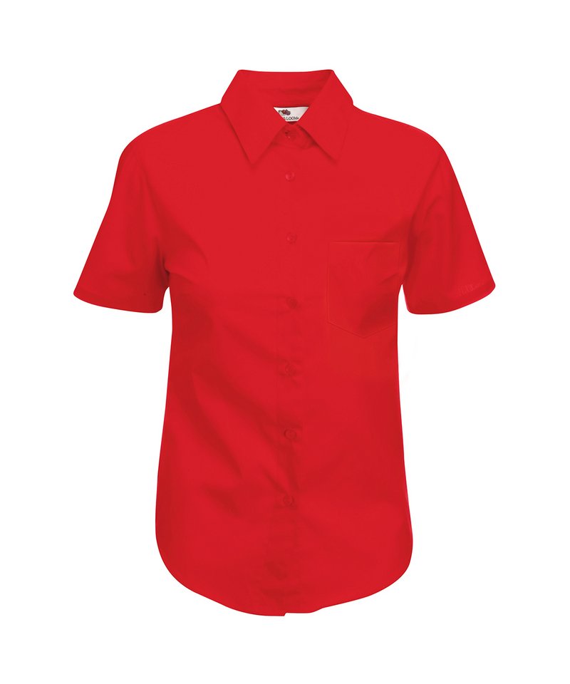 Ladyfit poplin short sleeve shirt