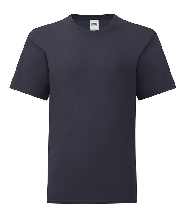 Deep Navy - Kids iconic 150 T T-Shirts Fruit of the Loom Junior, Must Haves, New Colours for 2023, Rebrandable, T-Shirts & Vests Schoolwear Centres