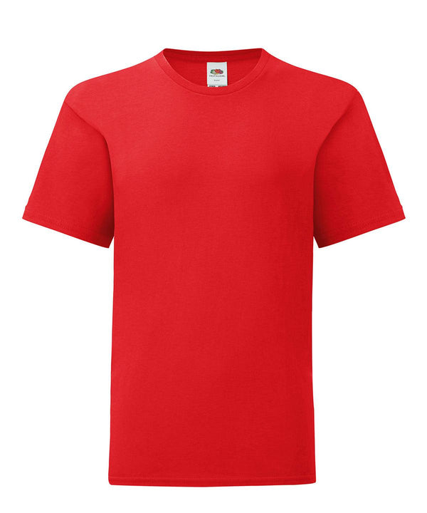 Red - Kids iconic 150 T T-Shirts Fruit of the Loom Junior, Must Haves, New Colours for 2023, Rebrandable, T-Shirts & Vests Schoolwear Centres