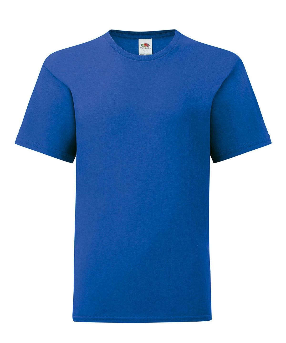 Royal Blue - Kids iconic 150 T T-Shirts Fruit of the Loom Junior, Must Haves, New Colours for 2023, Rebrandable, T-Shirts & Vests Schoolwear Centres