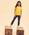 Heather Navy - Girls iconic T T-Shirts Fruit of the Loom Junior, Rebrandable, T-Shirts & Vests Schoolwear Centres