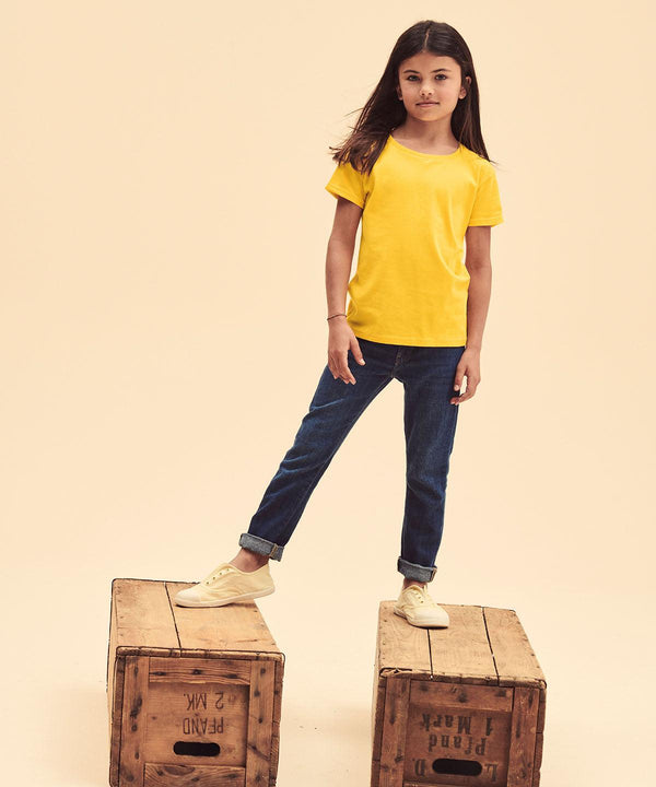 Deep Navy - Girls iconic T T-Shirts Fruit of the Loom Junior, Rebrandable, T-Shirts & Vests Schoolwear Centres