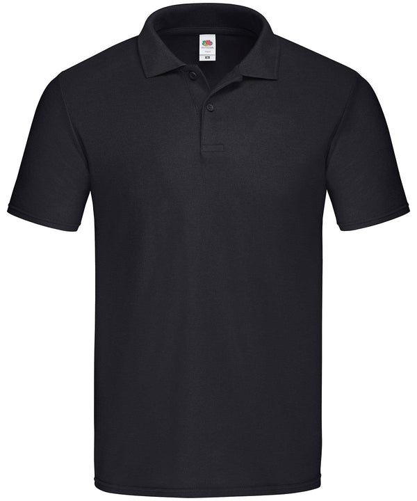 Black - Original polo Polos Fruit of the Loom Must Haves, New For 2021, New Styles For 2021, Polos & Casual Schoolwear Centres